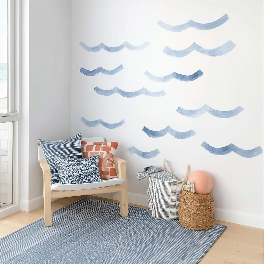 Alternate gallery view of Ocean Wave Wall Decals.