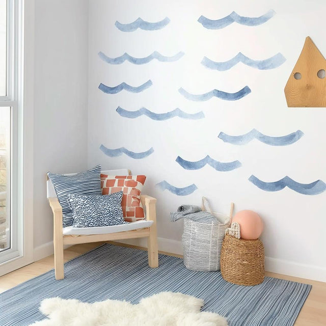Product view of Ocean Wave Wall Decals.