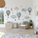 Alternate product view of Vintage Hot Air Balloon Wall Decals.