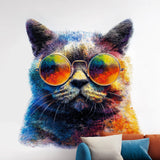 Alternate product view of Cool Cat Wall Decal.