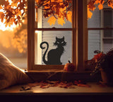 Alternate product view of Halloween Cat Window Decal.