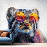 Alternate product view of Pallas Cat Wall Decal.