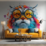 Alternate product view of Pallas Cat Wall Decal.