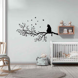 Alternate product view of Cat on Tree Branch Wall Decal.