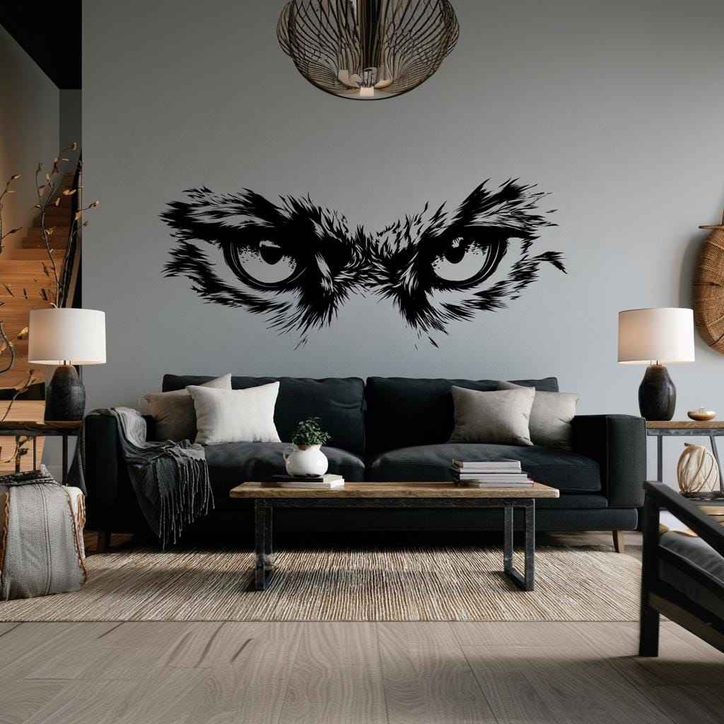 Additional product view of Pallas Cat Eyes Wall Decal.