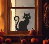 Product gallery view of Halloween Cat Window Decal.