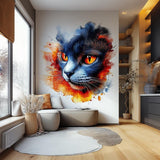 Product gallery view of Colorful Cat Wall Decal.