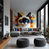 Product gallery view of Siamese Cat Wall Decal.
