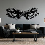 Pallas Cat Eyes Wall Decal displayed in a room setting.