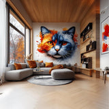 Alternate product view of Cat Face Wall Decal.