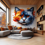 Product gallery view of Cat Face Wall Decal.