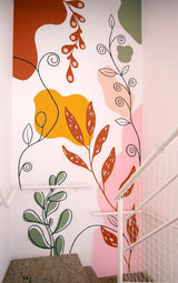 Product detail view of Abstract Botanical Wall Decal.