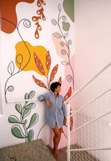 Alternate product view of Abstract Botanical Wall Decal.