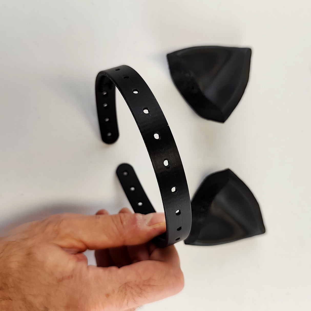 Additional product view of 3D Printed Gothic Cat Ears Headband.