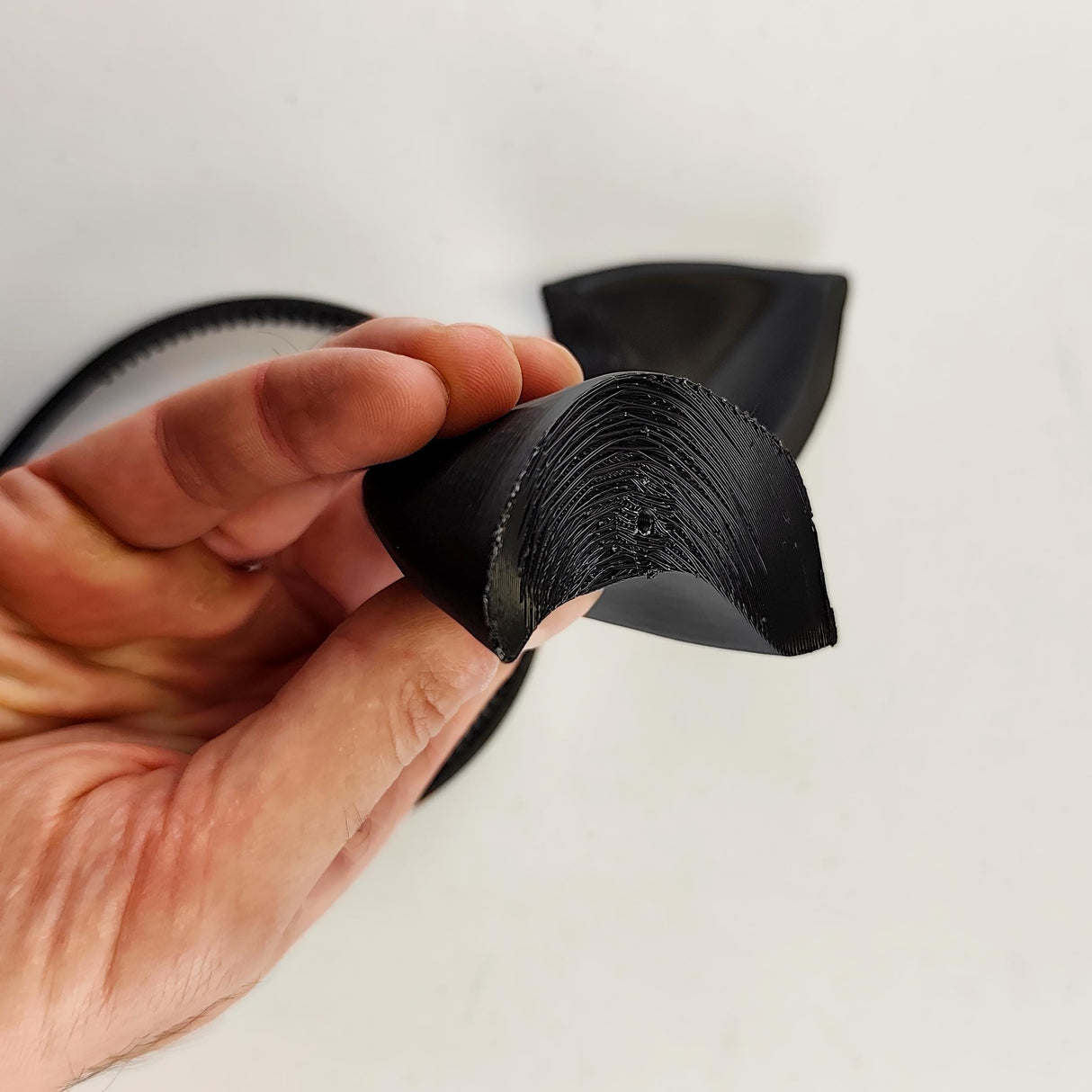 Product detail view of 3D Printed Gothic Cat Ears Headband.