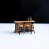 Product gallery view of 1:12 Miniature Bar Counter Set.