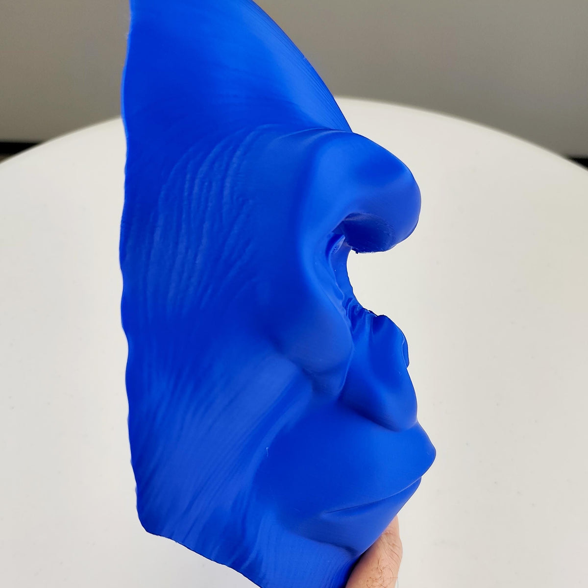 Additional product presentation of 3D Printed Gorilla Costume Mask.