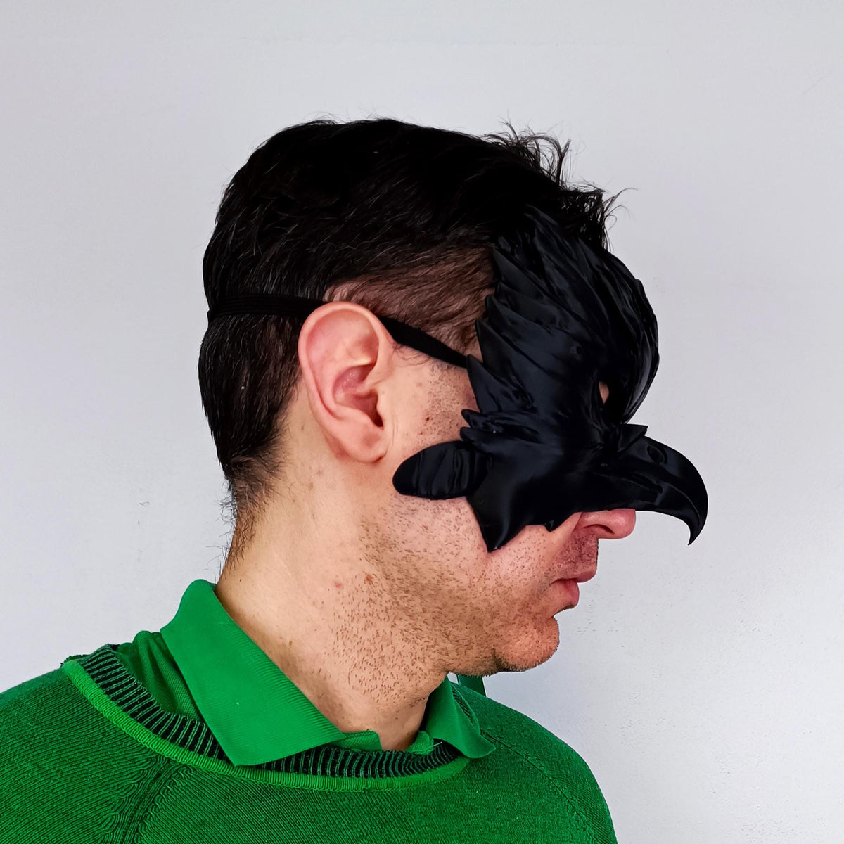 Alternate gallery view of 3D Printed Black Raven Beak Cosplay Mask.