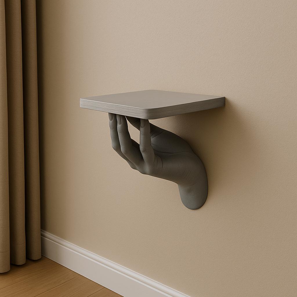 Additional product view of 3D Printed Hand Wall Shelf.