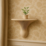 Product presentation view of 3D Printed Sculptural Mushroom Wall Shelf.