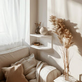 3D Printed Corner Wall Shelf shown in the product image.