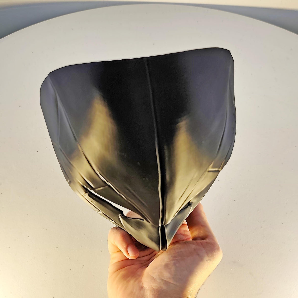 Product detail view of 3D Printed Futuristic Warrior Mask.
