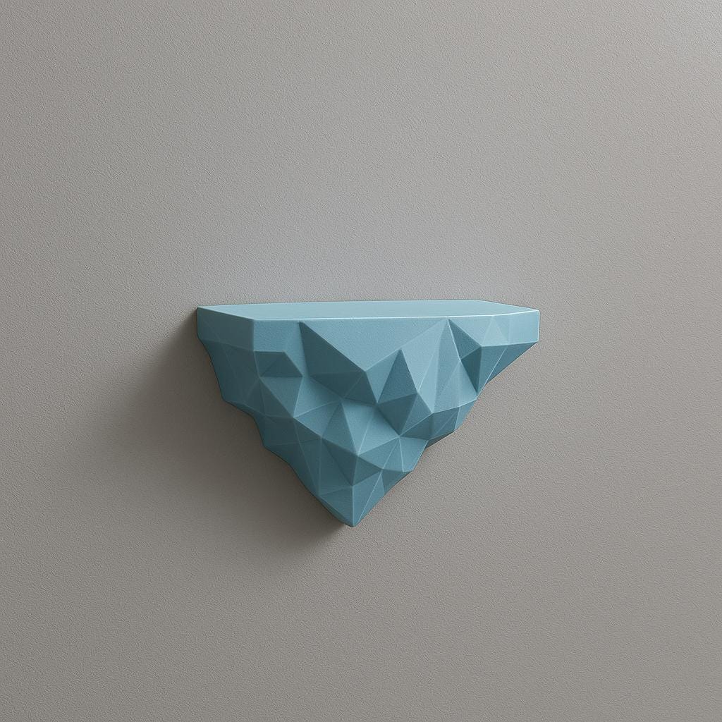 Additional product view of 3D Printed Geometric Polygon Wall Shelf.