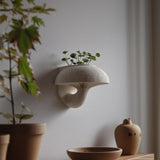 Alternate product view of 3D Printed Mushroom Pot Display Wall Shelf.