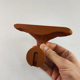 Product presentation view of 3D Printed Mushroom Wall Shelf.