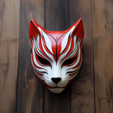 Alternate product presentation of 3D Printed Japanese Fox Warrior Mask.