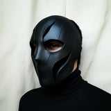 Product detail view of 3D Printed Black Tactical Full Face Mask.