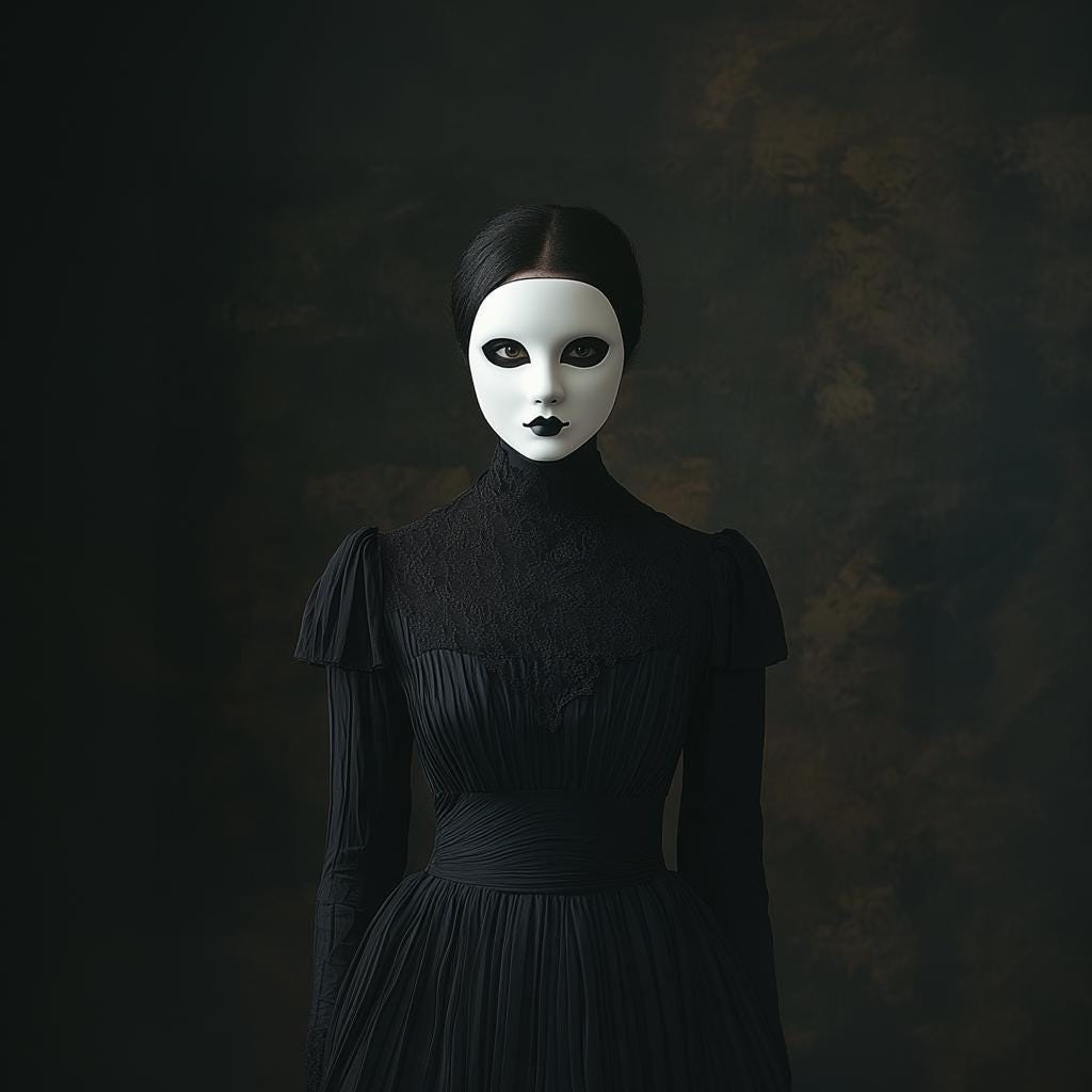 Product presentation view of 3D Printed Victorian Phantom Mask.