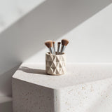 3D Printed Geometric Brush and Pen Holder shown in the product image.
