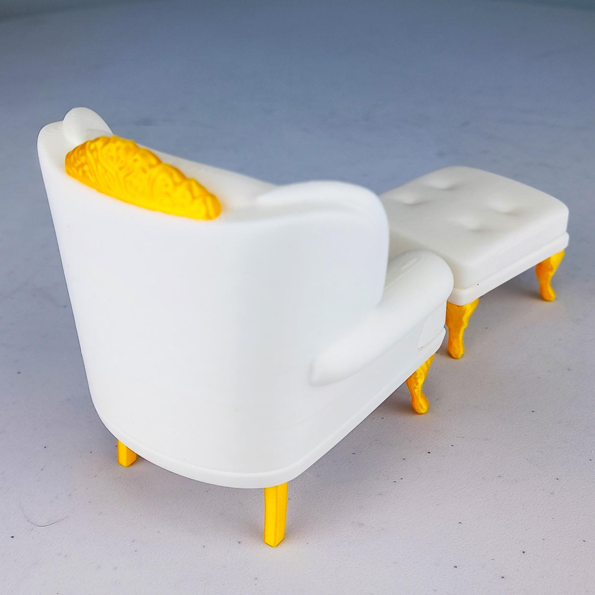 Alternate gallery view of 3D Printed 1:12 Victorian Sofa and Ottoman.