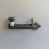 Product gallery view of 3D Printed Directional Arrow Wall Shelf.