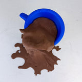 Additional product detail of 3D Printed Floating Spilled Coffee Sculpture.