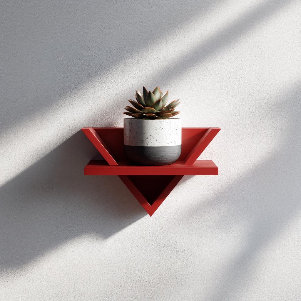 Additional product view of 3D Printed Triangle Altar Wall Shelf.