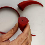 Product gallery view of 3D Printed Demon Horns Costume Headband.