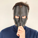 Product detail view of 3D Printed Black Horror Cosplay Mask.