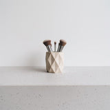Alternate product view of 3D Printed Faceted Brush and Pen Holder.