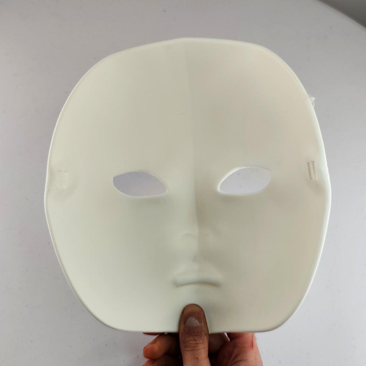 Product presentation view of 3D Printed Onryo Ghost Mask.