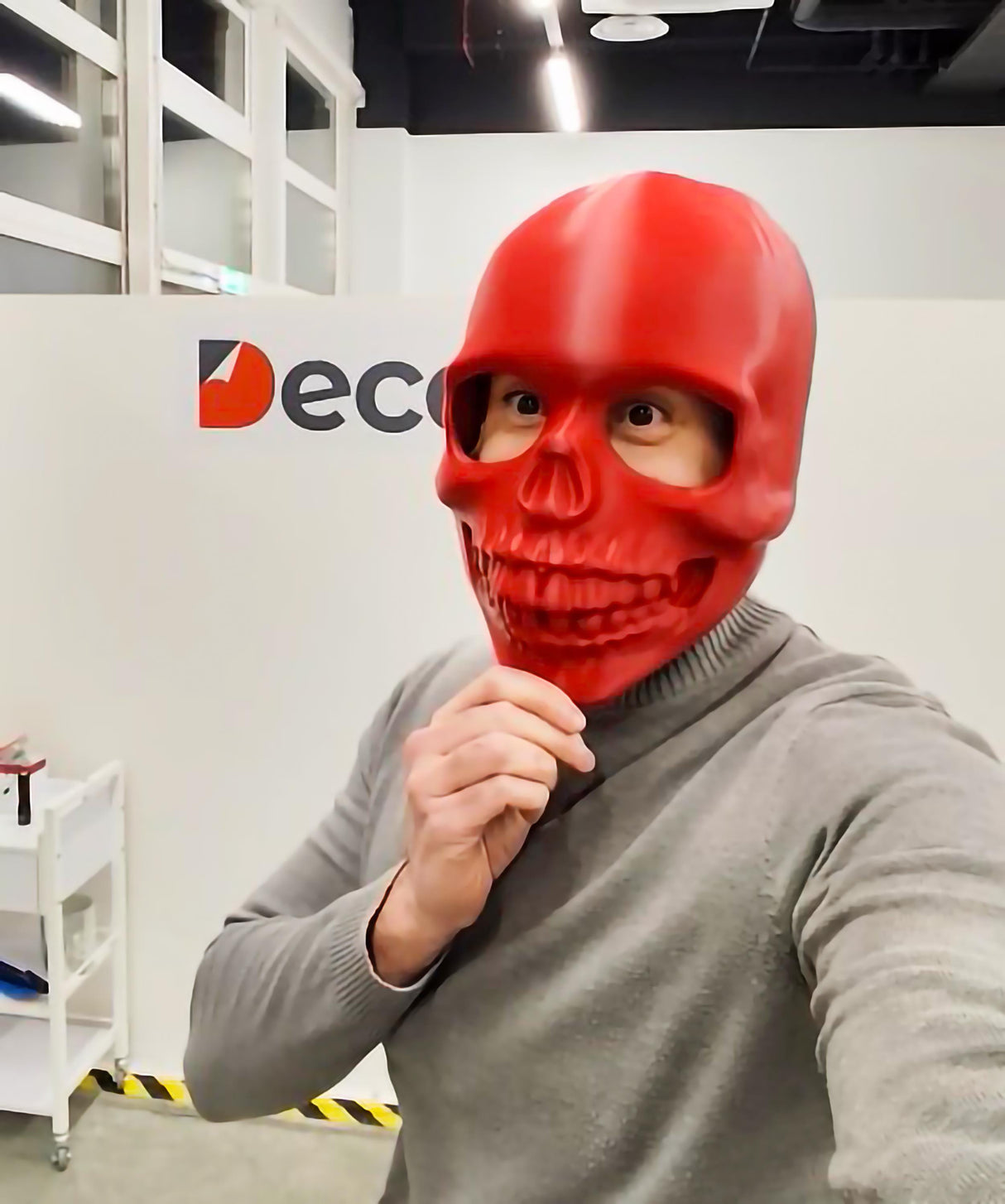 Product display view of 3D Printed Skull Mask.