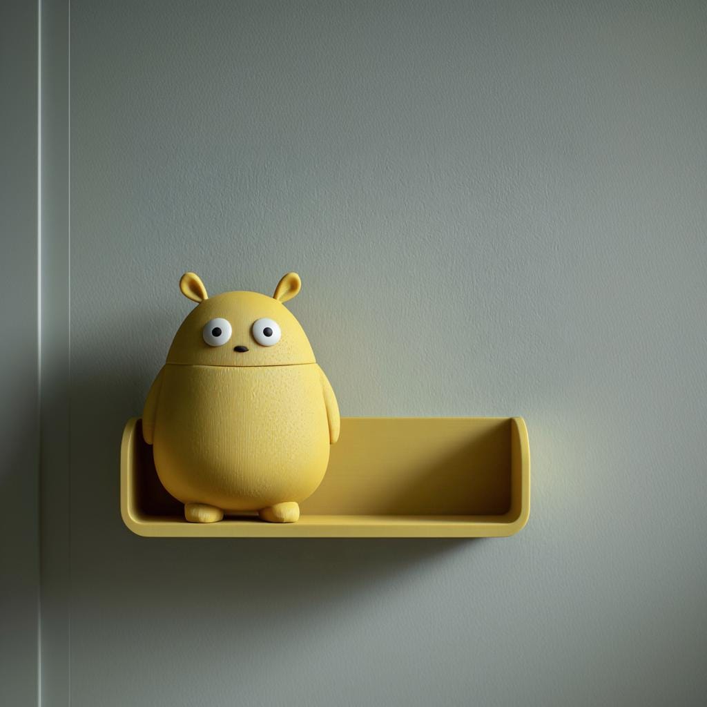 Product gallery view of 3D Printed Monster Hidden Storage Shelf.