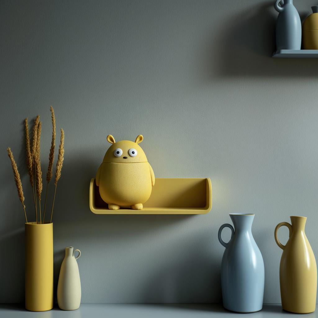 Alternate product view of 3D Printed Monster Hidden Storage Shelf.
