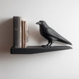 Alternate product presentation of 3D Printed Raven Wall Shelf.