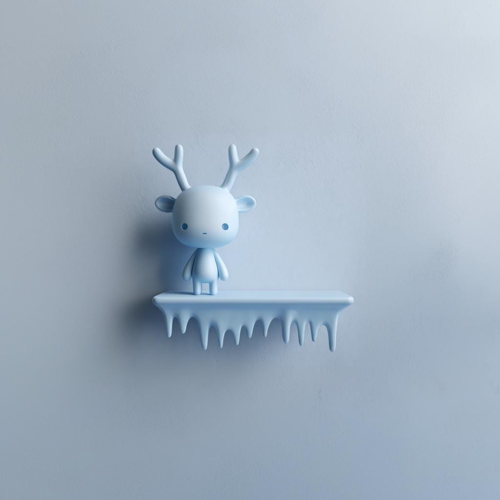 Alternate product view of 3D Printed Antler Buddy Wall Shelf.