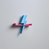 Alternate product view of 3D Printed Lightning Bolt Wall Shelf.