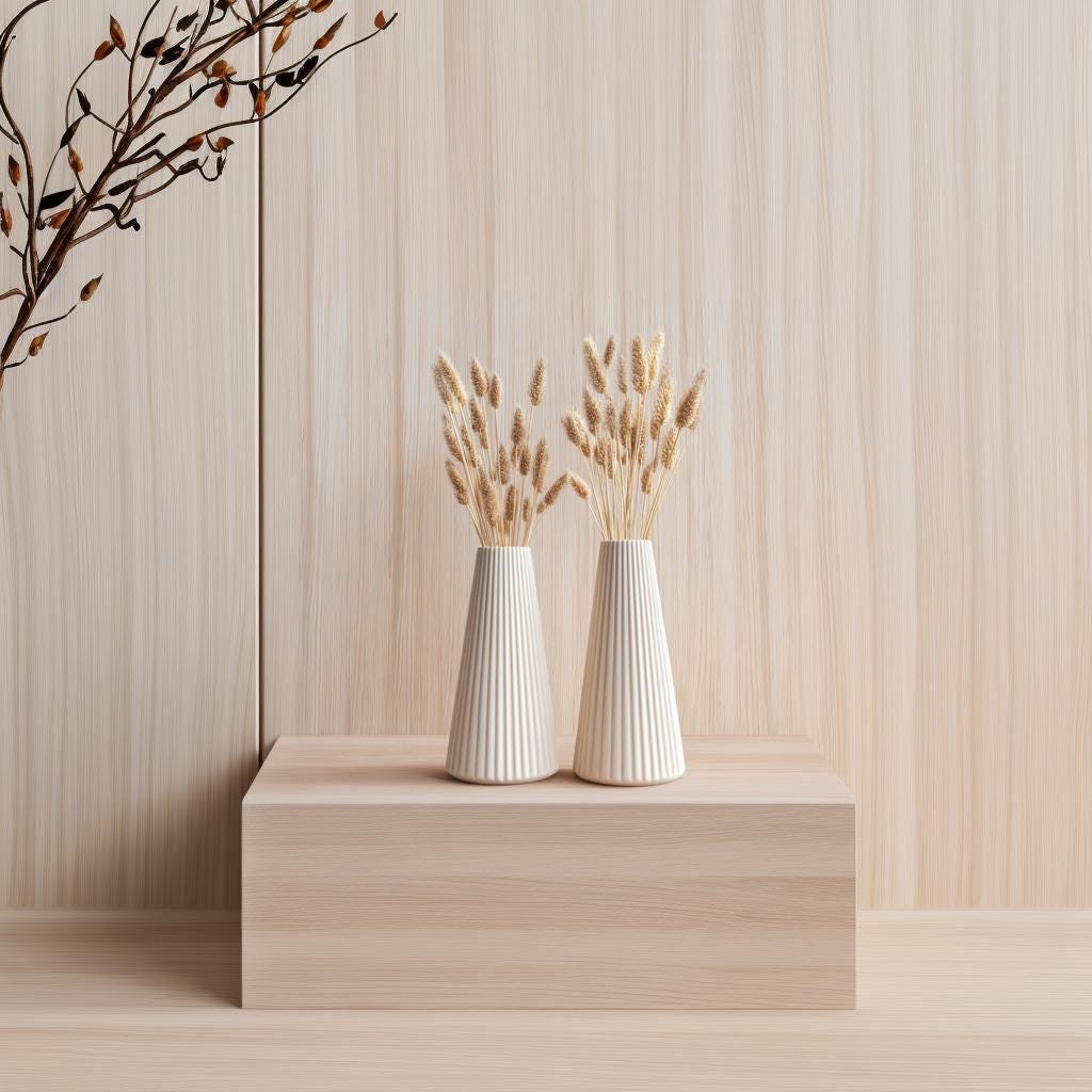 3D Printed Origami Vase Set of 2 shown in the product image.