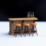 Additional product view of 1:12 Miniature Bar Counter Set.