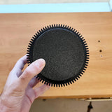 Product gallery view of 3D Printed Ribbed Black Planter.